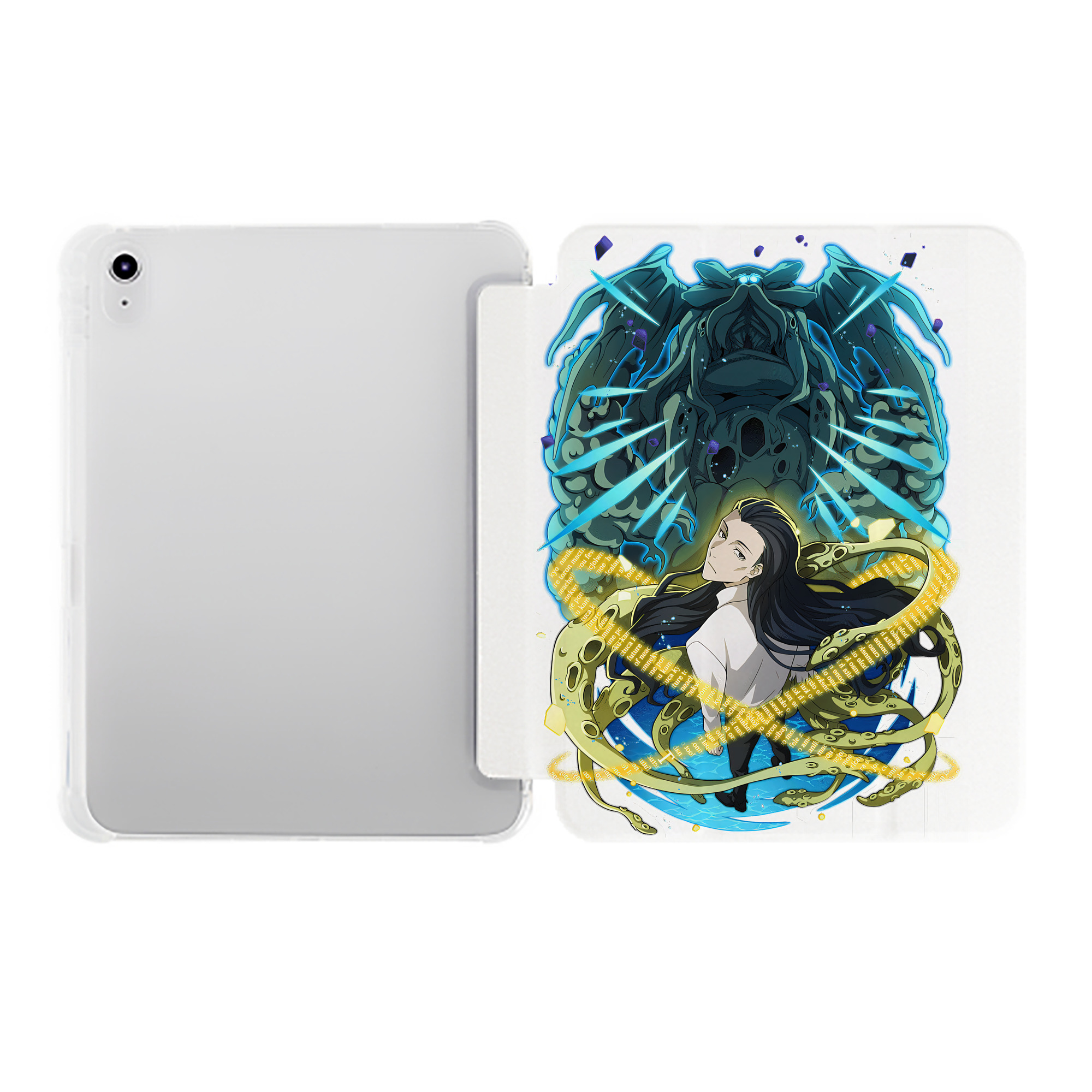 （画像用） 文豪ストレイドッグス Bungo Stray Dogs IPad ケース ペン収納付き 三つ折りスタンド PUレザー×シリコン 対応機種9.5/10.5/10.9インチ